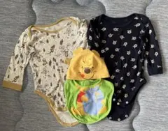 プーさん　ロンパース　スタイ 帽子　セット