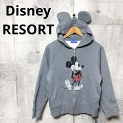 Disney RESORT ディズニー 耳付きジップスウェットパーカー ミッキー