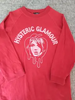 HYSTERIC GLAMOUR 七分袖 カットソー レッド Sのサムネイル