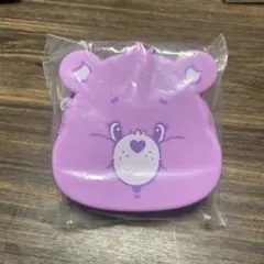 ケアベア　カプセルトイ　シリコンポーチ　紫　ベストフレンドベア