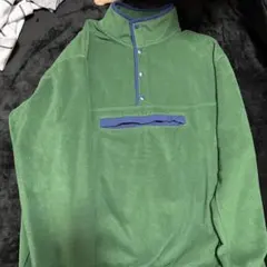 Lサイズ ハーフジップフリース 緑