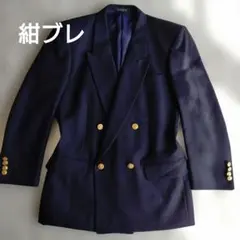 美品✨️　ネイビー ダブルブレスト ブレザー　金ボタン　紺ブレ　F
