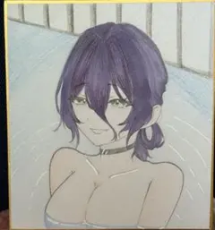 レゼ ファンアート 色紙 手描きイラスト チェンソーマン バニーガール