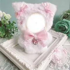 フープ付き 10cm ぬい服 にじはぺ ドット おすわり ヘッドドレス