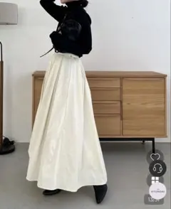 CAPRICIEUX LE'MACE チンツタックフレアスカート 38サイズ