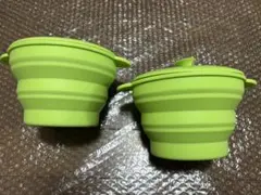 蓋付き　シリコンスチーマー　二個セットのサムネイル