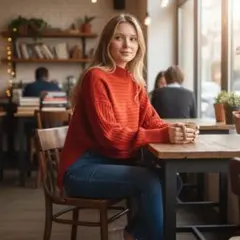 GUマルチウェイセーターオレンジ