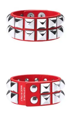 Studded Leather Bracelet 　レッド 新品のサムネイル