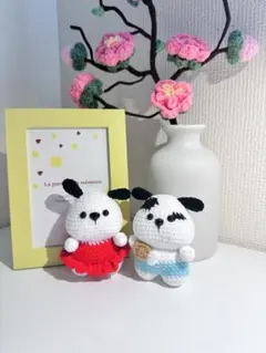 イヌちゃん　あみぐるみ　ハンドメイド　キーホルダー