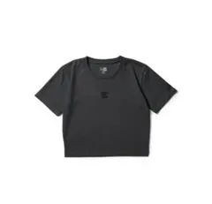 ニューエラ　クロップド　半袖 ミニ Tシャツ スクエアロゴ チャコールグレー　Sのサムネイル