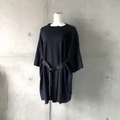 美品ユナイテッドトウキョウUNITEDTOKYOアシメネックビッグTシャツネイビ