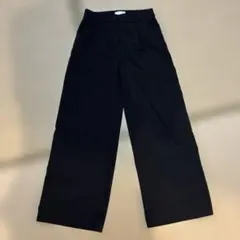 H&M ブラック スラックス タックワイドパンツ　サイズ36