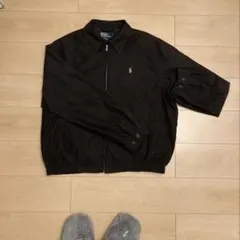 90s 00sポロラルフローレン スイングトップ 黒 L サイズ　チェック裏地