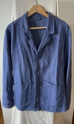 50s~ 希少 フレンチワークジャケット ブルーシャンブレー デニム ユーロ