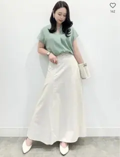 【新品未使用】ジーユー　3XL リネンブレンド　フレア　ロングスカート