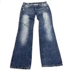 00s【archive】grunge denim pants 微フレア　y2k