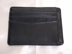 新品 薄型カードケース 本革 ブラック