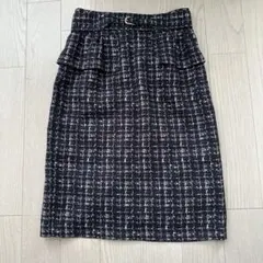 美品⭐︎ミッシュマッシュ⭐︎ベルト付きチェックタイトフリルスカート⭐︎サイズS