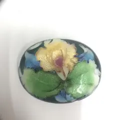 七宝焼フラワーモチーフブローチ