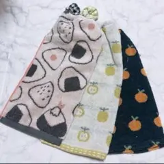 おりこうエプロン おにぎり りんご みかん 3枚 エプロン スタイ タオルのサムネイル