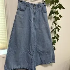 ワイドデニムパンツ ライトブルー