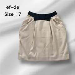 ef-de エフデ 黒リボン付き おしゃれデザイン タイトスカート 7号