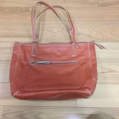 I*C様 COACH　オレンジ レザー ハンドバッグ