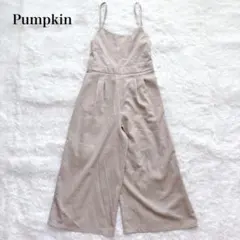 パンプキン キャミオールインワン アンクル丈 紐調整 ウエストゴム ゆったり