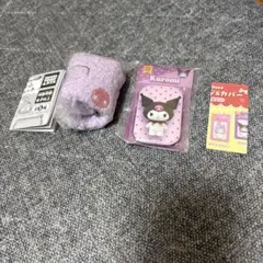 サンリオ ガチャ クロミ もふもふポシェット ポーチ スクエア缶バッジ&カバー