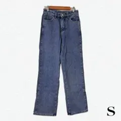 美品‼️ お尻まであったか裏起毛デニム　ストレートデニム　極暖　スキニー