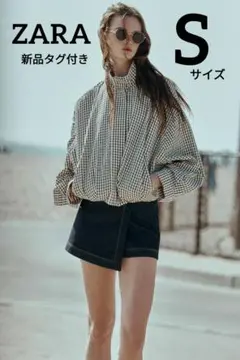 ZARA チェック柄ボンバージャケット Sサイズ