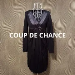 COUP DE CHANCE タックデザイン　ワンピース Vネック 長袖　黒