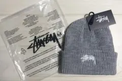 stussy ステューシー ニット帽 ビーニー グレー