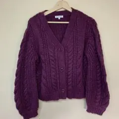 GLOBAL WORK ケーブルニットカーディガン