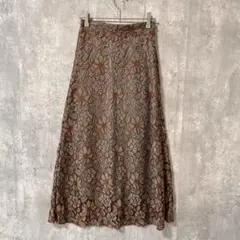 fifth 레트로 フラワーレースフレアスカート 刺繍 綺麗め 上品 可愛い