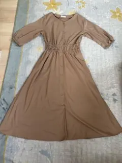 earth ロングワンピース 七分袖