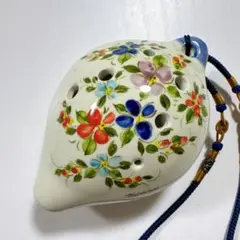 オカリナ 花柄 陶器製 台湾 可愛い 美しい 大きいサイズのサムネイル