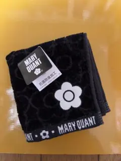 MARY QUANT 花柄 黒 ハンカチ