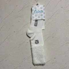 【Cuarto UNITED】クアルトユナイテッド　モヘアソックス ミドル丈　白
