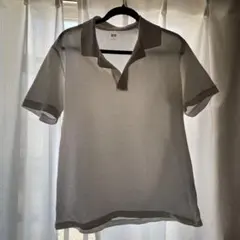 UNIQLO ポロシャツ XL ホワイト　鹿子ポロシャツ