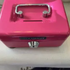 ミニ 手提げ金庫 お小遣い箱 貯金箱 鍵付き かわいい ピンク