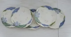 桂由美 花柄皿 5枚セット