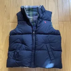 美品　ラルフローレン　リバーシブル　ダウンコート　ベスト　90