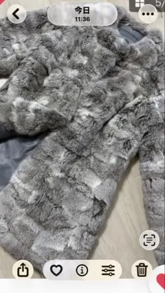 ラビットファー　コート　サイズM リアルファー　美品