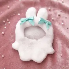 ♡ ぬいぐるみ用 人形用 うさぎ着ぐるみ ホワイト ハンドメイド ♡