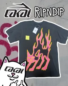 Lakai RIPNDIP リップンディップ　ラカイ　コラボモデル　Tシャツ　L