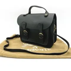 【IL BISONTE】2wayバッグ　サッチェルバッグ　レザー　ブラック