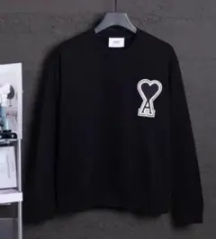 ✨新品✨ Ami Paris ブラック スウェット トレーナー L