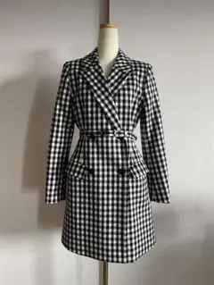 極美品　森香澄着用　sheller ベルトマークギンガムジャケットドレスのサムネイル