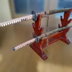 本格模造刀 黒刀身 紅雲塗赤鞘 龍透かし鍔 樋入り刀身 美術刀 刀剣 鬼